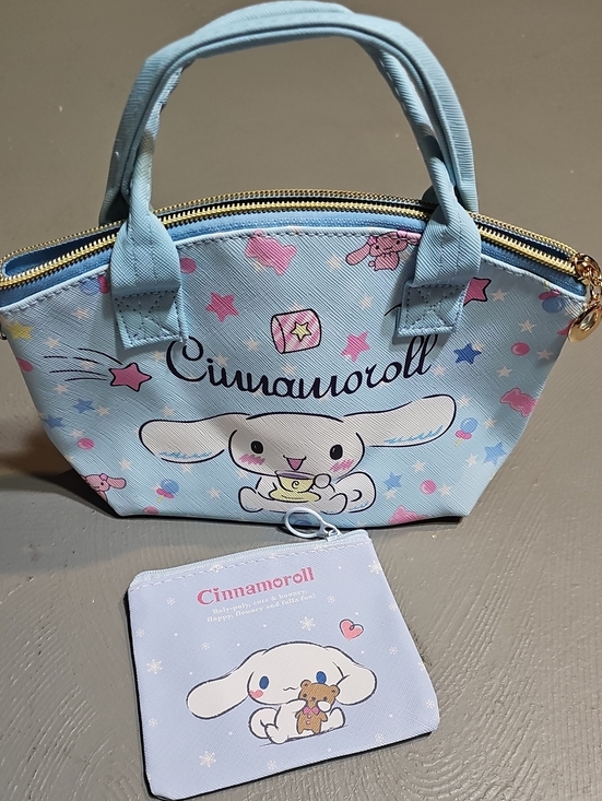 Hello Kitty Handbags - Sanrio Cinnamoroll Satchel & Matching Wallet Coin Purse Set Kawaii Cute